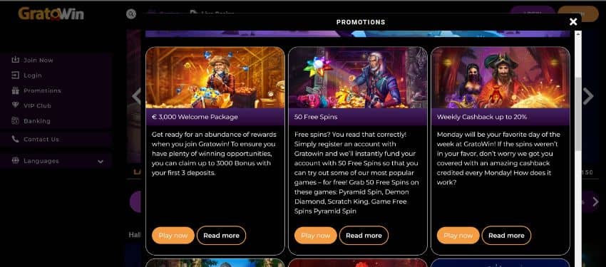Test du site de casino GratoWin